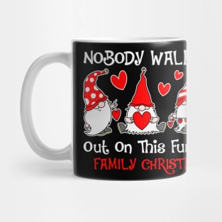 Nobody walking out on this fun old family Christmas Nordic Gnome Funny Christmas Gift Mug